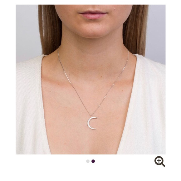 *SALE* Moon Pendant Necklace Sterling Silver